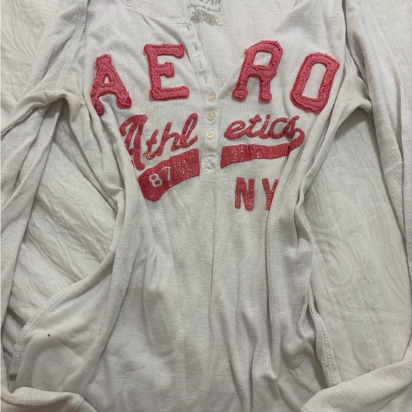 Aeropostale Other - Aeropostale White and Pink Ribbed Top